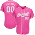 thumbnail image 2 of Camiseta de béisbol rosa personalizada para hombres y mujeres, camisa con estampado 3D, camisetas casuales de equipo, camisetas unisex de hip hop, 2 of 3
