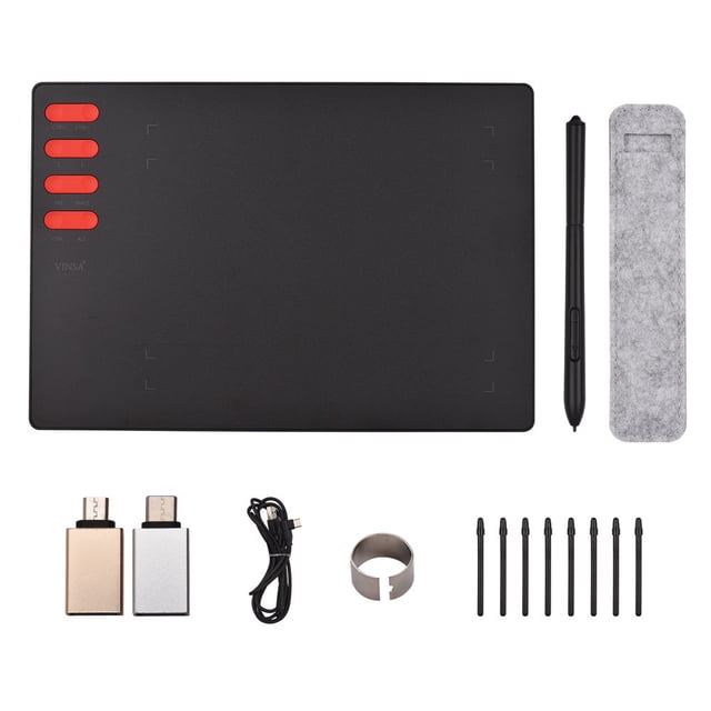 Generic T505 Graphics Drawing Tablet 193x143mm 8192 Levels Pressure Battery-Free Stylus