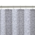 thumbnail image 3 of Mainstays Grey/White Botanical Printed Fabric Shower Curtain, 72" x 72", 3 of 6