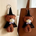 thumbnail image 3 of HWRETIE Halloween Bear Keychain Pumpkin Hat Teddy Bear Plush Pendant for Backpack Handbag Keys Party Favor and Seasonal Gift, 3 of 6