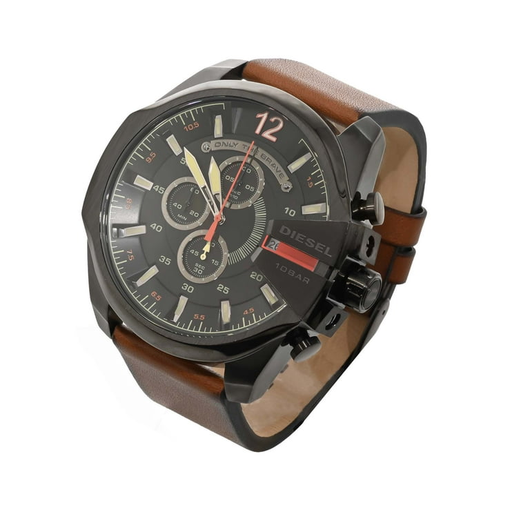 Diesel Men\'s DZ4343 Brown Leather Quartz Watch
