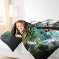 thumbnail image 4 of Manfei Kids Dinosaur Bedding Comforter Set for Boys, Tyrannosaurus Rex Twin Comforter Sets, Wild Jungle Animal Bedding Set, Ultra Soft Home Decor Reversible 2pcs, 4 of 8