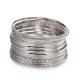 thumbnail image 1 of Nvzi Pulseras delicadas, pulseras modernas en capas, regalos apilables, 12 piezas, plateadas B, 1 of 5