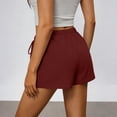 thumbnail image 4 of DeHolifer Womens Sweat Shorts Summer Workout Running Casual Soft High Waist Drawstring Lounge Shorts with Pockets Wine 2XL, 4 of 5