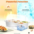 thumbnail image 4 of Cold Food Buffet Server, 6 Pans Cold Food Serving Trays for Party Buffet with Roll Top, Catering Supplies Buffet Display Tray, Cold Trays for Food Party Stainless Steel, 4 of 16