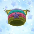 thumbnail image 2 of AJGRHE Cat Ear Beanie Y2K Hat, Star Cat Ear Cap For Adults Warm Hand Crocheted Ear Striped Wool Ear Cap Light Green One Size, 2 of 3