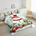 thumbnail image 3 of jejeloiu Kawaii Xmas Snowmen Bedding Comforter Set,Merry Christmas Gifts Twin Comforter Sets,Happy New Year Bedding Set For Teens,Lightweight Room Decor Reversible,2pcs, 3 of 8