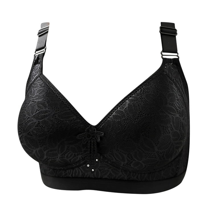 Lastesso Push up Bras for Plus Size Women Full Coverage Back Fat Lace Bras  Adjustable Straps No Underwire Breathable Bralettes