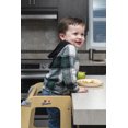 thumbnail image 5 of TREASURE KIDS Wooden Learning Tower for Toddlers 2 in 1 - Montessori Height Adjustable Standing Platform Children Standing Tower- Whiteboard – Kitchen Helper Step Stool Safety Net- Natural wood, 5 of 5