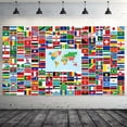 thumbnail image 1 of Bandera del mundo, banderas internacionales, banderas de países, fondo de bandera, decoración con ojales de latón | MAZE, 1 of 5