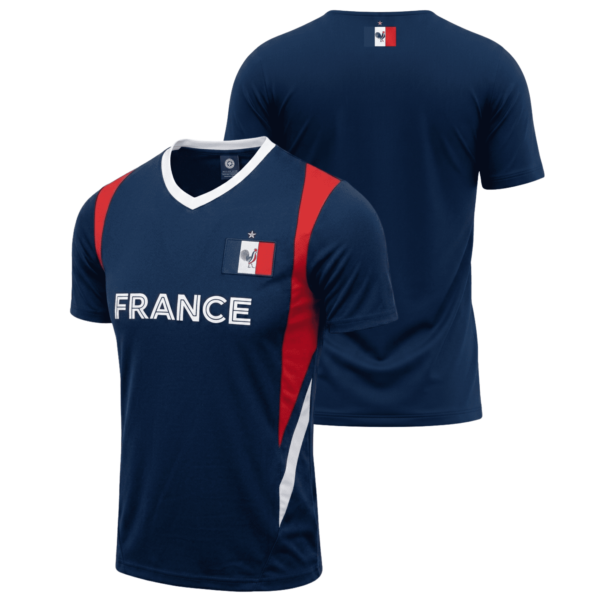 J4K Inc. France Soccer Fan Jersey, 100% Polyester, YS-XL, 1-Pack