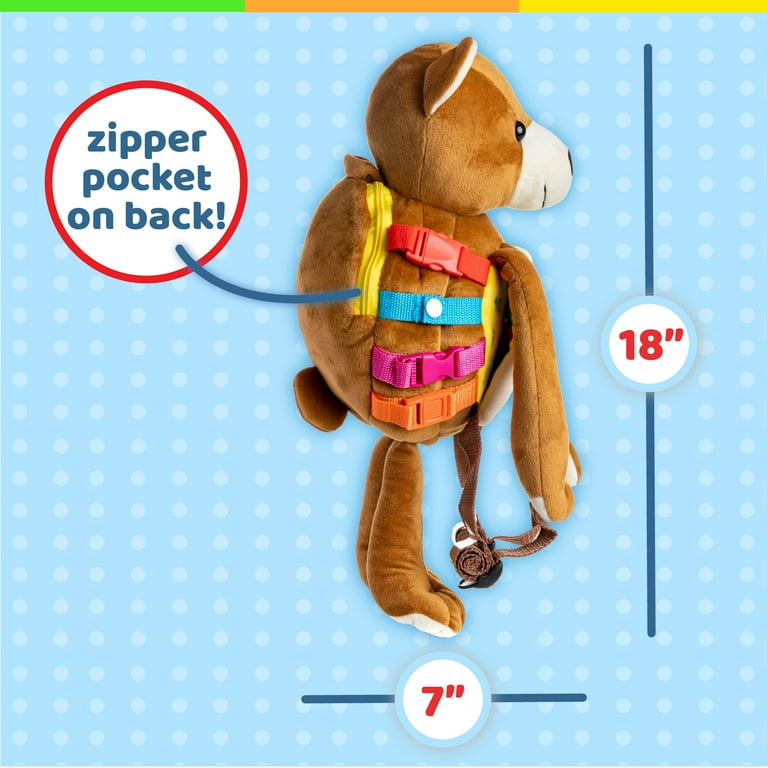 Teddy bear with zipper cheap compartment