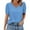 Light Blue, variant on Womens Tops Short Sleeve Shirts Buttons V Neck Spring Fashion Summer Outfits Plus Size Blouses Dressy Casual