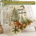 thumbnail image 2 of Christmas Tree Decorative Blanket, Pine Red Berry Star Print Throw Decoration, Soft Flannel Winter Blankets for Couch Bed Sofa, Holiday Home Decor, Xmas Festival Gifts 50x60 Inch, 2 of 6