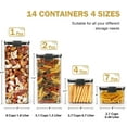 thumbnail image 5 of Kosbon Airtight Food Storage Container Set, 14 Pcs BPA Free Plastic Dry Food Rice Canisters for Kitchen Pantry Organization and Storage, 5 of 7