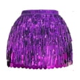 thumbnail image 3 of Sequin Fringe Skirts for Women Sparkly Belly Dance Skirt Glitter Sequin Tassel Skirt Mini Skirt Rave Outfits, 3 of 4