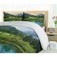 thumbnail image 5 of Ambesonne Landscape Duvet Cover Sets, Zelenci Pond Slovenia, 2-King, Green Aqua, 5 of 7