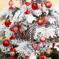thumbnail image 4 of Christmas Ball Ornaments 36PCS for Christmas Decorations, Xmas Tree Shatterproof Candy Shape Ornaments with Hanging Lollipop for Holiday, Wreath and Party Decorations, 4 of 6