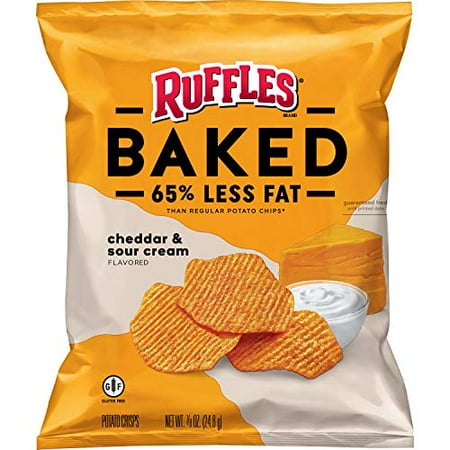 Baked Ruffles Baked Ruffles Cheddar Sour Cream Pack of 40- best by jun 20 2023