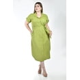 thumbnail image 4 of Vestido camisero de lino Roman Fashion /Tallas Extras 2107 (Pistache) verde claro 40, 4 of 6