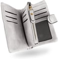 thumbnail image 2 of Cartera corta de piel con protección RFID para mujer, suave, cómoda y bonita cartera con muchas ranuras para tarjetas, color rosa, 2 of 6