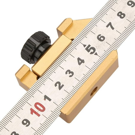 

Woodworking Ruler Locator Woodwork Marking Gauge Aluminum Alloy Wear Resistant Multifunctional With Stop For Fine Equipment Processing
