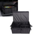 thumbnail image 1 of Storage Box, Car Trunk Storage Organizer Foldable Removable Lid Waterproof 3 Compartments Oxford Cloth  for Sedan, 1 of 7