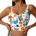 thumbnail image 2 of Picia Animals Sports Bra for Women,Padded Strappy Sports Bras Medium Support Yoga Bra with Removable Cups,Running Yoga Bra-XX-Large, 2 of 9