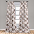 thumbnail image 2 of Floral Window Curtains, Natural Ornament of the World Flowers Spring Season Repeated Pattern, Lightweight Decor 2-Panel Set with Rod Pocket, Pair of - 28"x95", Pale Mauve Reseda Green, by Ambesonne, 2 of 3