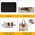 thumbnail image 4 of Colored Grid Geometry Waterproof Picnic Blanket with Foldable Zipper, Suitable for Outdoor Use, Suitable for Travel, Camping, Beaches, Parks, Grasslands, Picnic Blanket Accessories, 4 of 8