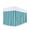 Turquoise, variant on Aqua Striped Wrap Around Bed Skirts for Queen Bed 16" Drop, Bed Skirt with Adjustable Elastic Belt Dust Ruffle Bed Valance for Bedroom Hotel Luxury Modern Farmhouse Blue White Stripes Bed Frame Cover
