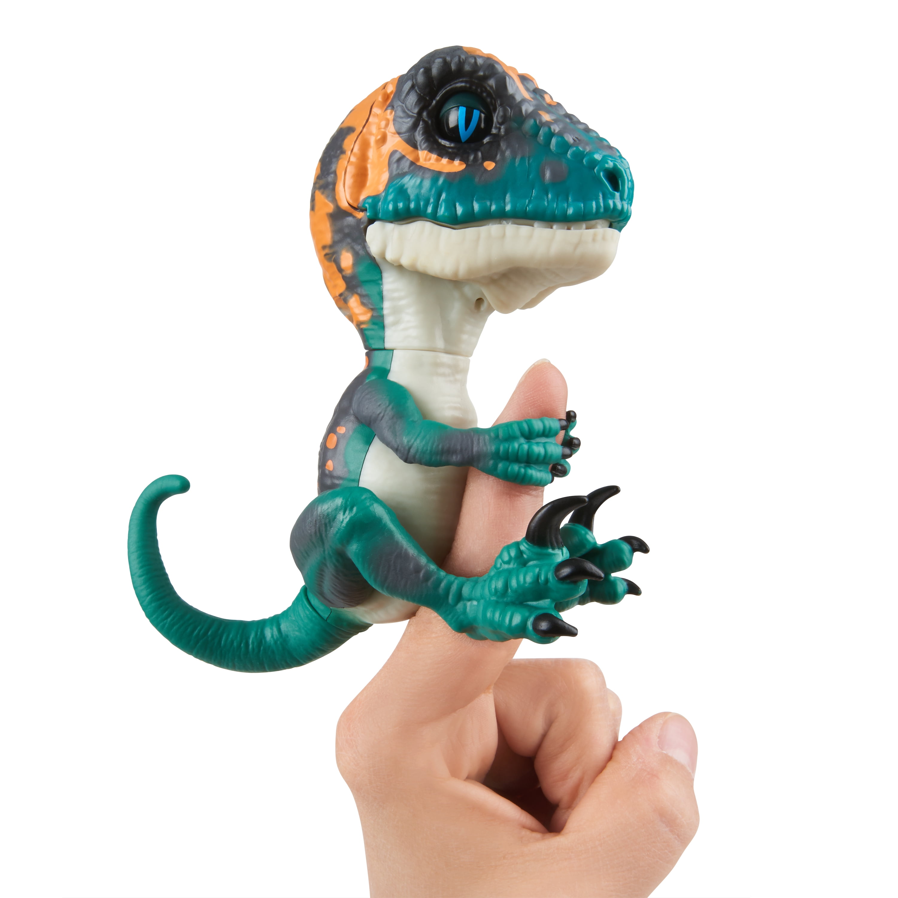 WowWee Untamed Raptor By Fingerlings Interactive Collectible Baby Dinosaur Fury Blue WowWee Untamed Raptor By Fingerlings Interactive Collectible Baby Dinosaur Fury Blue
