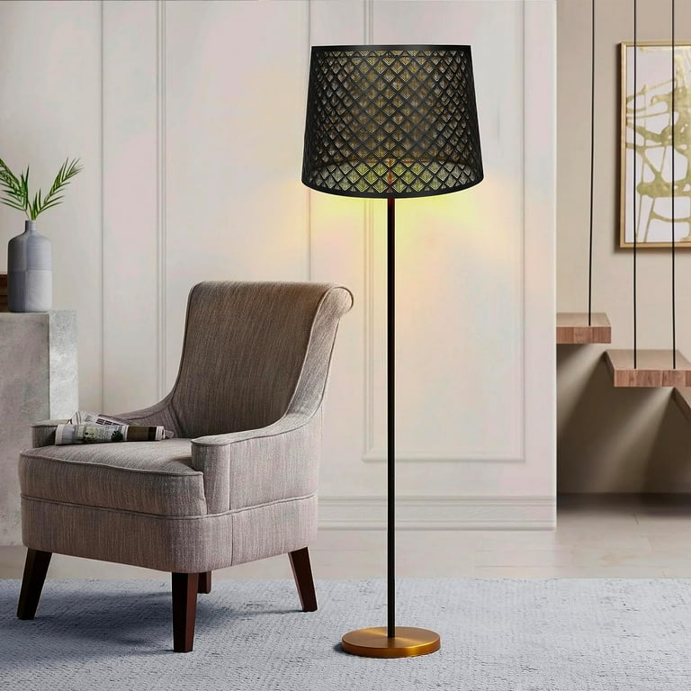 Metal Etching Process Large Lamp Shades Drum Big Lampshades for Table Lamp and Floor Light Arrow Design 12x14x10 inch Spider