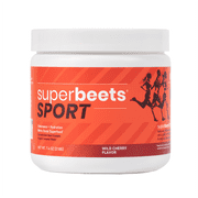 Humann SuperBeets Sport Endurance Pre Workout Powder, Nitric Oxide Supplement, NSF Certified, Stimulant & Caffeine Free, Made with Beet Root, Wild Cherry, 20 Servings