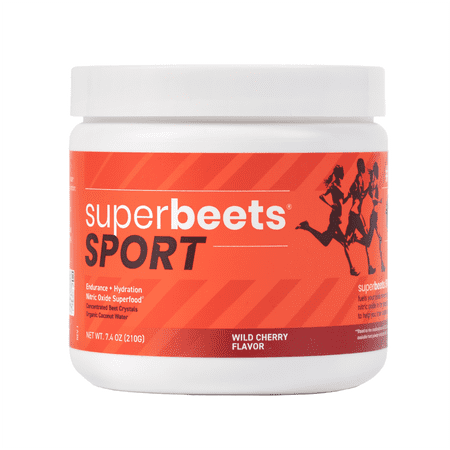 Humann SuperBeets Sport Endurance Pre Workout Powder, Nitric Oxide Supplement, NSF Certified, Stimulant & Caffeine Free, Made with Beet Root, Wild Cherry, 20 Servings