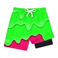 thumbnail image 5 of Boys Swim Trunks with Boxer Brief Liner Recycled Silky-Smooth Swim Shorts Stretch Toddler Swimsuit, 5 of 5