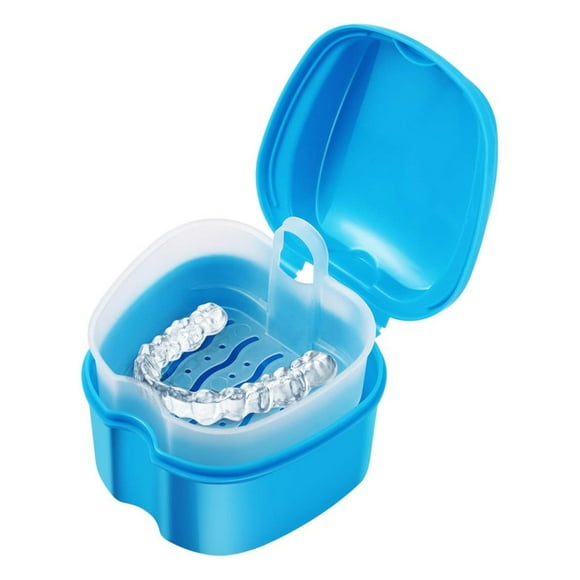 Estuche para dentaduras postizas FloreceBien, caja para baño de dentaduras postizas, caja para almacenamiento de dentaduras postizas con colador