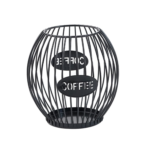 Organizador de cápsulas de café y soporte para cápsulas de espresso para la sala de estar, la oficina y el mostrador. Negro S