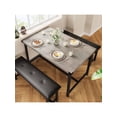 thumbnail image 2 of Ourlova Dining Table Set For 4. Kitchen Table With Benches. Rectangular Dining Room Table Set With 2 Upholstered Benches. 3 Piece Dining Table Set For Small Space. Apartment. Studio, 2 of 5