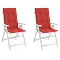 thumbnail image 4 of vidaXL 47.2" x 19.7" Red Chair Outdoor Seating Cushions, Water-Resistant, 4 of 9