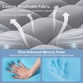thumbnail image 4 of WQSPRING Queen Mattress Topper, Extra Thick Memory Foam Pillowtop for Back Pain Relief, 2.75" Thick, Gray, 4 of 11