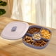 thumbnail image 5 of Bandeja de fruta de plástico desmontable multicapa | Caja de almacenamiento de bocadillos de mesa de café para el hogar Orange | Secciones divididas para caramelos de melón de frutos secos | 10,4 x, 5 of 7