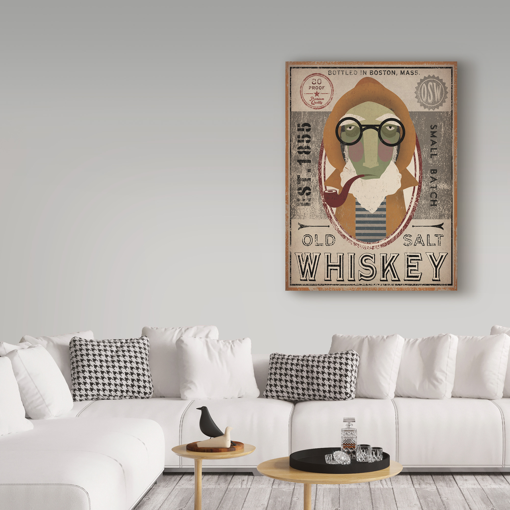 Trademark Fine Art 'Fisherman II Old Salt Whiskey' Canvas Art by Ryan Fowler