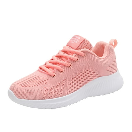 Wide Width Sneakers for Women Female Womens Sneakers Womens Shoes Summer Lightweight Mesh Casual Travel Shoes Sneakers Non Slip Running Shoes(Red 8.5)