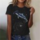 thumbnail image 2 of Tops de Ajuste Suelto para las Mujeres Sudadera Casual Impresa Manga Corta Cuello Redondo Superior, Poliéster, 2 of 4