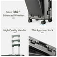 thumbnail image 7 of KFeng Black All Aluminum Carry-On Luggage,20 Inch Hard Shell Suitcase with Spinner Wheels & TSA Lock,22x14x9 Airline Approved, 7 of 7