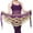 Purple, variant on Labakihah belt Belly Dance Scarf Gold Coins Belly Dance Skirt Wrap Belt Black One Size