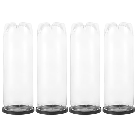 BESTOYARD Wear-Resistant Tennis Organizer Transparent PVC Container 4Pcs