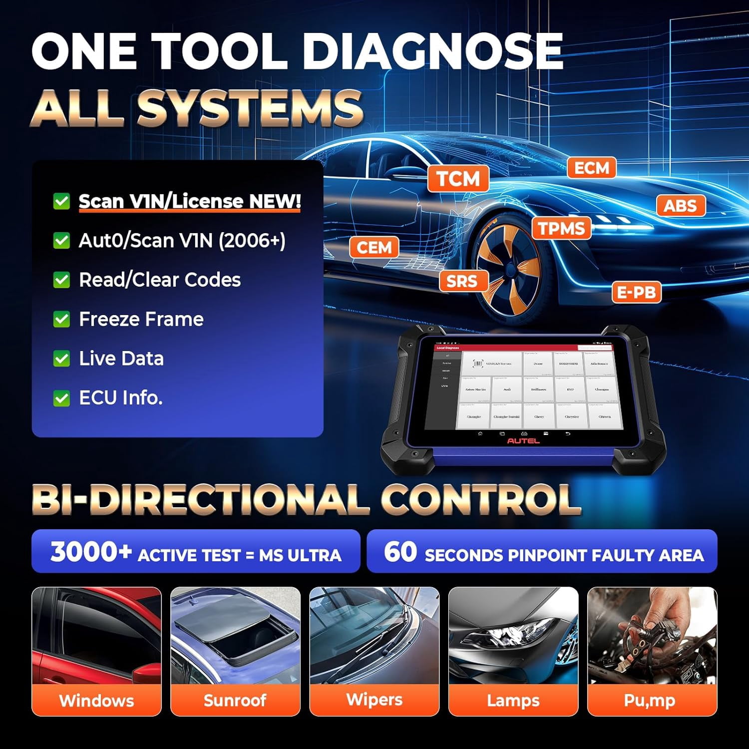 Autel MaxiIM IM608 II Key Fob Car Diagnostic Scan Tool with XP400 PRO, Advanced , CANFD/DoIP, with Free MKPA-KIT, G-BOX2 & APB112