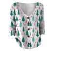 thumbnail image 4 of Kaondbfi Women's Cardigan, Printed Women's Casual Button Cardigan with V Neck and Thick Needle Hole Stripe Winter Clothing for Women, 4 of 4